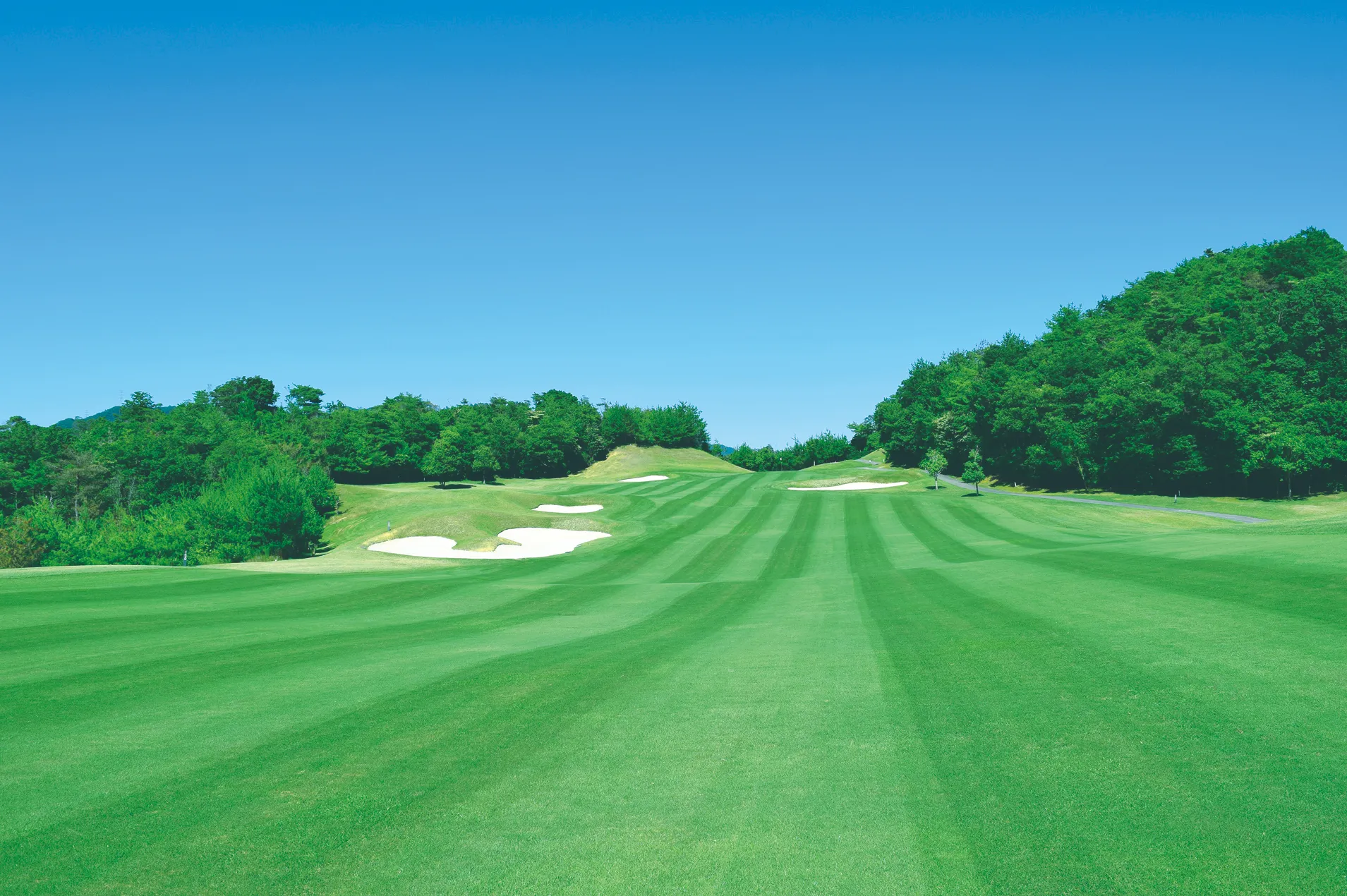 フェアウェイとバンカーのコース風景